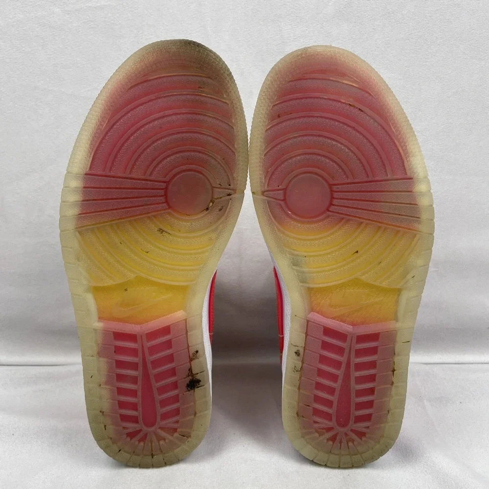 Nike Air Jordan 1 Size 6.5Y Mid GS Edge Glow White Pink Blast CV4611-100‎